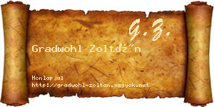 Gradwohl Zoltán névjegykártya